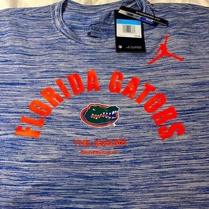 NWT Nike Jordan Dri-Fit Florida Gators blue, gray long sleeve shirt
